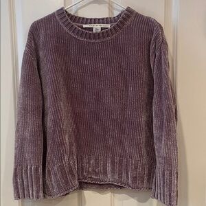 Max Studio Lavender Ribbed Crewneck Sweater